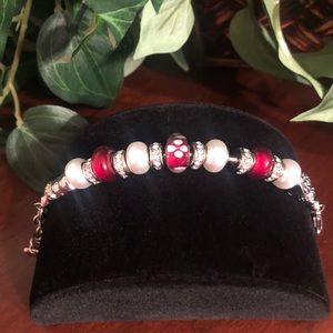 Silver tone spacers bracelet
